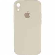 Чохол Silicone Case Square Full Camera Protective (AA) для Apple iPhone XR (6.1") Бежевий / Antique White