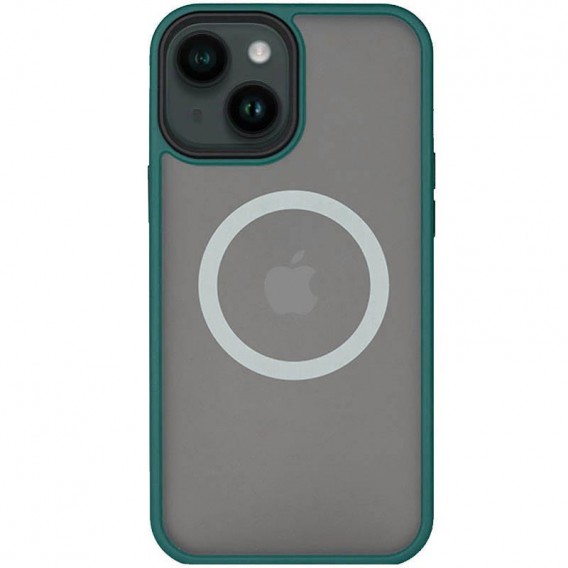 TPU+PC чохол Metal Buttons with MagSafe для Apple iPhone 13 (6.1"), Зелений