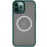 TPU+PC чохол Metal Buttons with MagSafe для Apple iPhone 13 Pro (6.1") Зелений TPU+PC чохол Metal Buttons with MagSafe для Apple iPhone 13 Pro (6.1") Зелений
