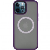 TPU+PC чохол Metal Buttons with MagSafe для Apple iPhone 13 Pro (6.1") Темно-фіолетовий TPU+PC чохол Metal Buttons with MagSafe для Apple iPhone 13 Pro (6.1") Темно-фіолетовий