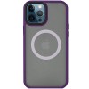 TPU+PC чехол Metal Buttons with MagSafe для Apple iPhone 13 Pro Max (6.7 дюйма) Темно-фиолетовый