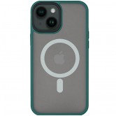 TPU+PC чохол Metal Buttons with MagSafe для Apple iPhone 14 (6.1") Зелений TPU+PC чохол Metal Buttons with MagSafe для Apple iPhone 14 (6.1") Зелений
