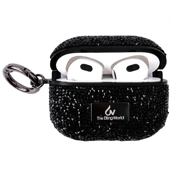 TPU чохол Bling World Rock Diamond для навушників AirPods 3, Чорний