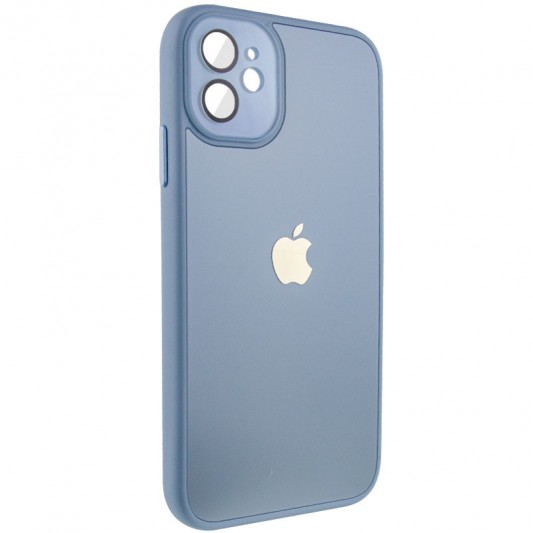 Чехол TPU+Glass Sapphire Midnight для Apple iPhone 12 (6.1"), Голубой / Blue - изображение 1