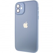Чехол TPU+Glass Sapphire Midnight для Apple iPhone 12 (6.1"), Голубой / Blue