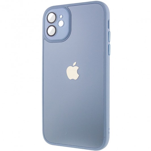 Чехол TPU+Glass Sapphire Midnight для Apple iPhone 12 (6.1"), Голубой / Blue - изображение 2