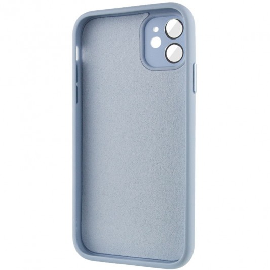 Чехол TPU+Glass Sapphire Midnight для Apple iPhone 12 (6.1"), Голубой / Blue - изображение 3