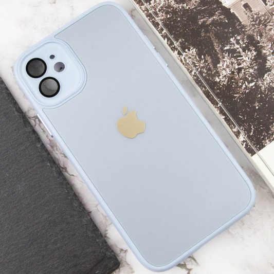 Чехол TPU+Glass Sapphire Midnight для Apple iPhone 12 (6.1"), Голубой / Blue - изображение 4