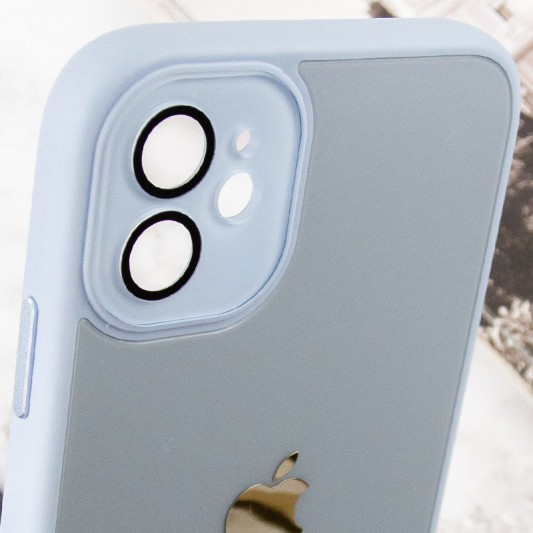 Чехол TPU+Glass Sapphire Midnight для Apple iPhone 12 (6.1"), Голубой / Blue - изображение 5