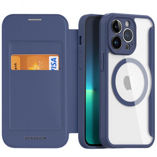Чехол-книжка Dux Ducis Skin X Pro with MagSafe для Apple iPhone 13 Pro Max (6.7") Blue - изображение 1