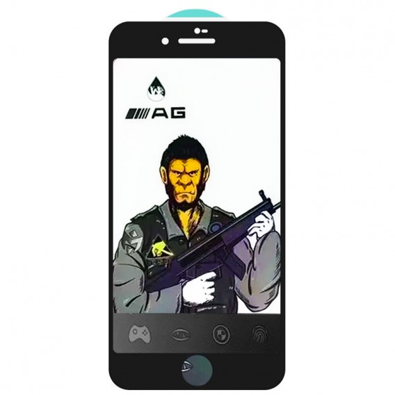 Защитное стекло 5D Anti-static Matte (тех.пак) для Apple iPhone 7 plus / 8 plus (5.5"), Черный