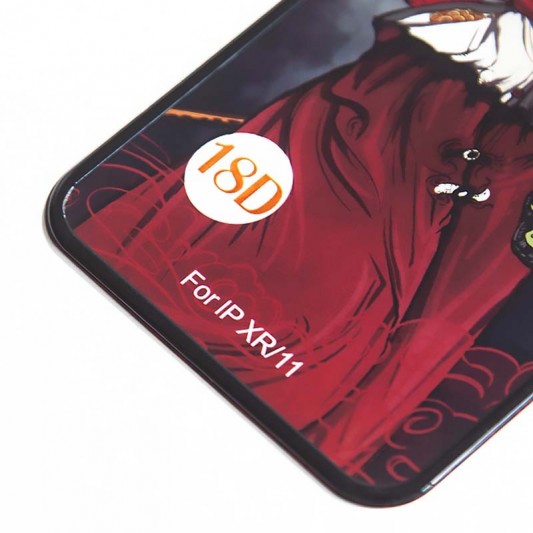 Захисне 2.5D скло Weva AirBag (тех.пак) для Apple iPhone 11 / XR (6.1") Чорний - зображення 2 