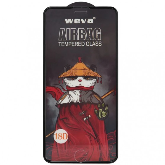 Захисне 2.5D скло Weva AirBag (тех.пак) для Apple iPhone 6/6s/7/8/SE(2020) (4.7") Чорний