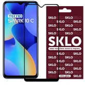 Захисне скло SKLO 3D для TECNO Spark 10C Чорний Захисне скло SKLO 3D для TECNO Spark 10C Чорний