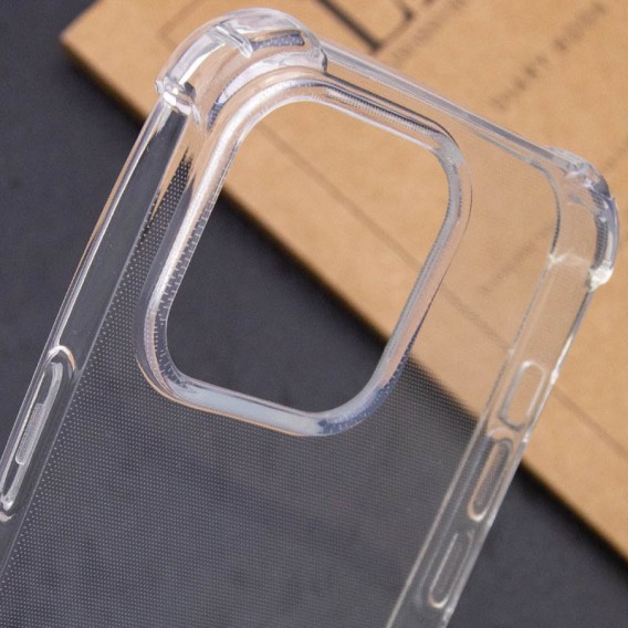 TPU чехол GETMAN Ease logo усиленные углы для Apple iPhone 15 Pro (6.1"), Бесцветный (прозрачный)