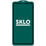 Захисне скло SKLO 5D (тех.пак) для Apple iPhone 15 Plus / 16 Plus (6.7") Чорний / Біла підкладка