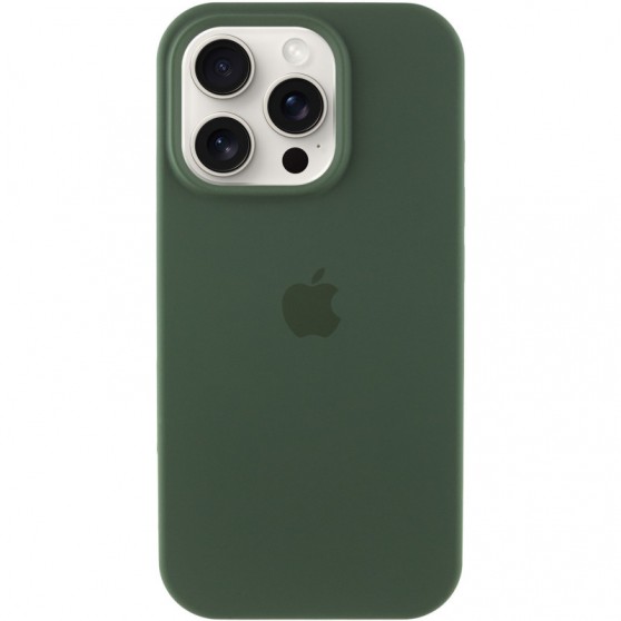 Чехол Silicone Case Full Protective (AA) для Apple iPhone 15 Pro (6.1") Зеленый / Cyprus Green