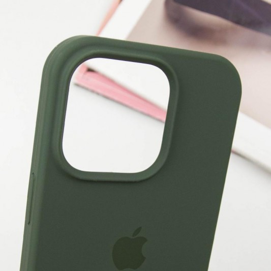 Чохол Silicone Case Full Protective (AA) для Apple iPhone 15 Pro (6.1") Зелений / Cyprus Green - зображення 2 
