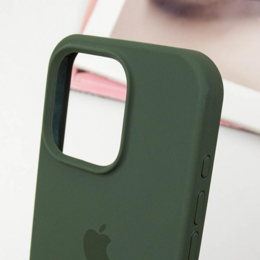 Чохол Silicone Case Full Protective (AA) для Apple iPhone 15 Pro (6.1") Зелений / Cyprus Green - зображення 3 
