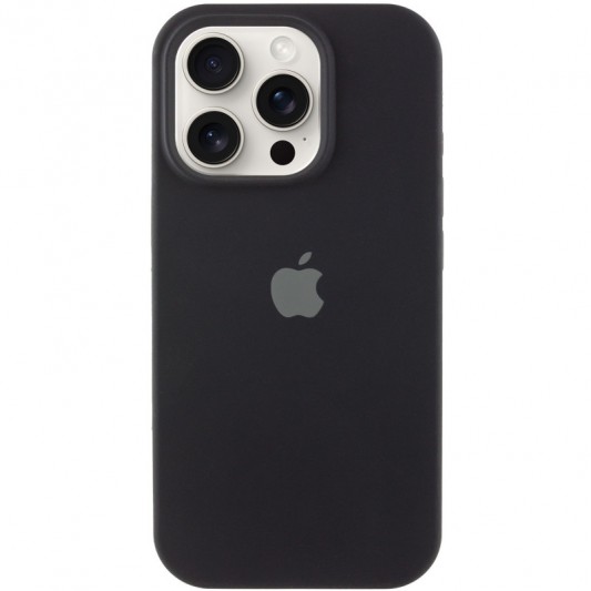 Черный силиконовый чехол Full Protective (AA) для Айфон 15 Про
