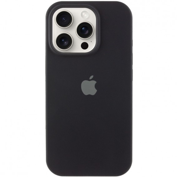 Чехол Silicone Case Full Protective (AA) для Apple iPhone 15 Pro Max (6.7"), Черный / Black