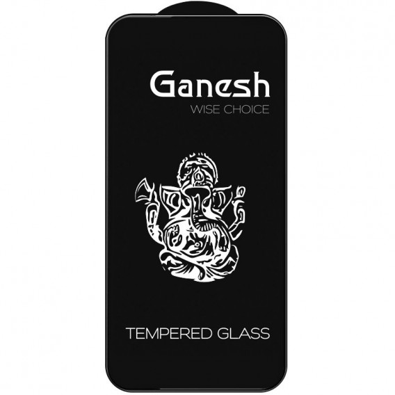 Защитное стекло Ganesh (Full Cover) для Apple iPhone 15 Pro (6.1"), Черный