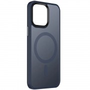 TPU+PC чохол Metal Buttons with MagSafe Colorful для Apple iPhone 15 Plus (6.7") Синій / Navy Blue