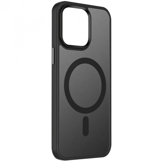 TPU+PC чехол Metal Buttons with MagSafe Colorful для Apple iPhone 15 Plus (6.7") Черный / Black - изображение 2