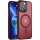 TPU+PC чохол Metal Buttons with MagSafe Colorful для Apple iPhone 15 Pro Max (6.7") Бордовий / Wine Red