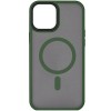 TPU+PC чехол Metal Buttons with MagSafe для Apple iPhone 15 (6.1 дюйма) Зеленый