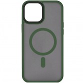 TPU+PC чехол Metal Buttons with MagSafe для Apple iPhone 15 (6.1 дюйма) Зеленый