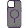 TPU+PC чехол Metal Buttons with MagSafe для Apple iPhone 15 (6.1 дюйма) Темно-Фиолетовый