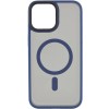 TPU+PC чехол Metal Buttons with MagSafe для Apple iPhone 15 Plus (6.7"), Синий