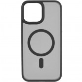 TPU+PC чехол Metal Buttons with MagSafe для Apple iPhone 15 Plus (6.7 дюйма) Черный
