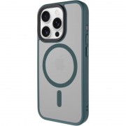 TPU+PC чехол Metal Buttons with MagSafe для Apple iPhone 15 Pro (6.1") Зеленый