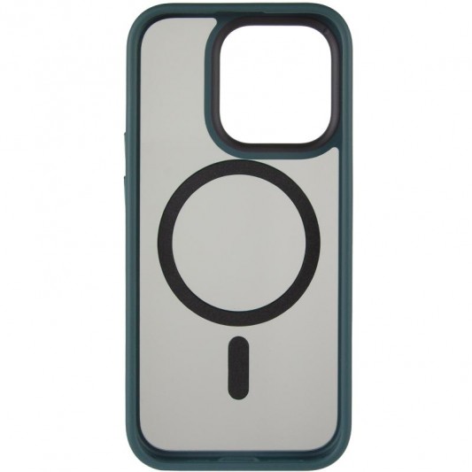 TPU+PC чехол Metal Buttons with MagSafe для Apple iPhone 15 Pro (6.1") Зеленый - изображение 2