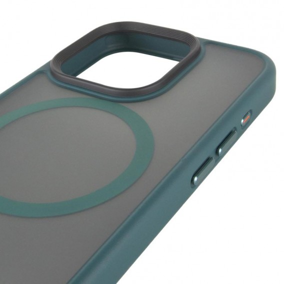 TPU+PC чехол Metal Buttons with MagSafe для Apple iPhone 15 Pro (6.1"), Зеленый