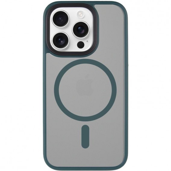 TPU+PC чехол Metal Buttons with MagSafe для Apple iPhone 15 Pro Max (6.7"), Зеленый