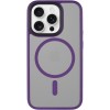 TPU+PC чохол Metal Buttons with MagSafe для Apple iPhone 15 Pro Max (6.7"), Темно-фіолетовий