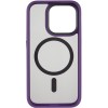 TPU+PC чохол Metal Buttons with MagSafe для Apple iPhone 15 Pro Max (6.7"), Темно-фіолетовий