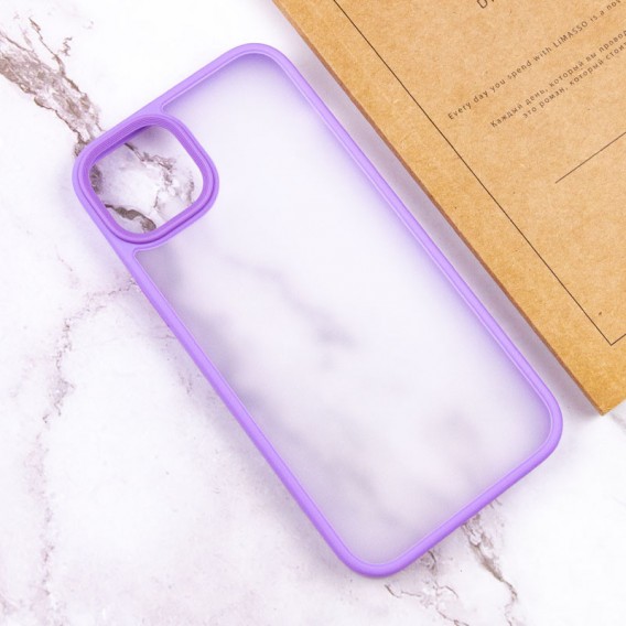 TPU+PC чехол Metal Buttons для Apple iPhone 15 Plus (6.7"), Сиреневый