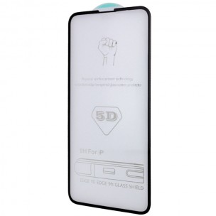 Захисне скло 5D Hard (full glue) (тех.пак) для Apple iPhone 15 Pro (6.1") Чорний