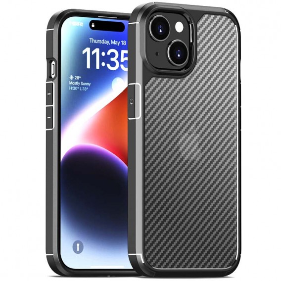 Чохол TPU+PC Line для Apple iPhone 15 (6.1"), Black