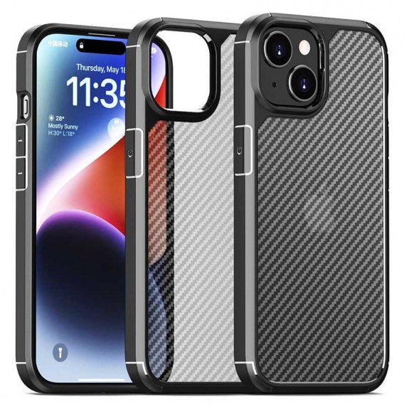 Чехол TPU+PC Line для Apple iPhone 15 Plus (6.7"), Black