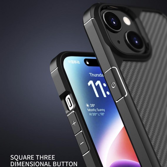 Чехол TPU+PC Line для Apple iPhone 15 Plus (6.7"), Black