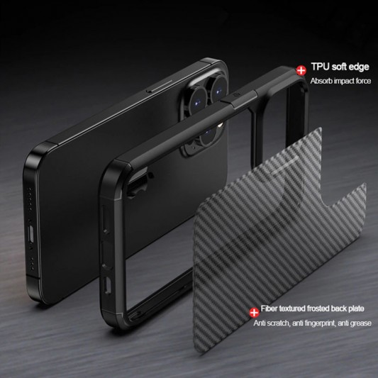 Чохол TPU+PC Line для Apple iPhone 15 Pro (6.1"), Black - зображення 3 