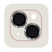 Захисне скло Metal Shine на камеру (у упак.) для Apple iPhone 15 (6.1") / 15 Plus (6.7") Срібний / Silver