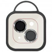 Защитное стекло Metal Shine на камеру (в упак.) для Apple iPhone 15 (6.1") / 15 Plus (6.7"), Серебряный / Silver