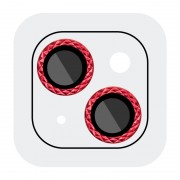 Захисне скло Metal Shine на камеру (у упак.) для Apple iPhone 15 (6.1") / 15 Plus (6.7") Червоний / Red
