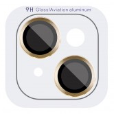 Защитное стекло Metal Classic на камеру (в упак.) для Apple iPhone 15 (6.1 дюйма) / 15 Plus (6.7 дюйма) Золотой / Gold
